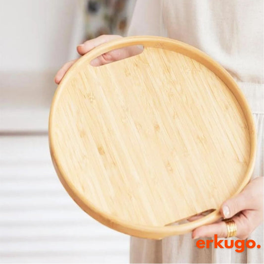 Bambu İskandinav Tepsi Seti, Yuvarlak