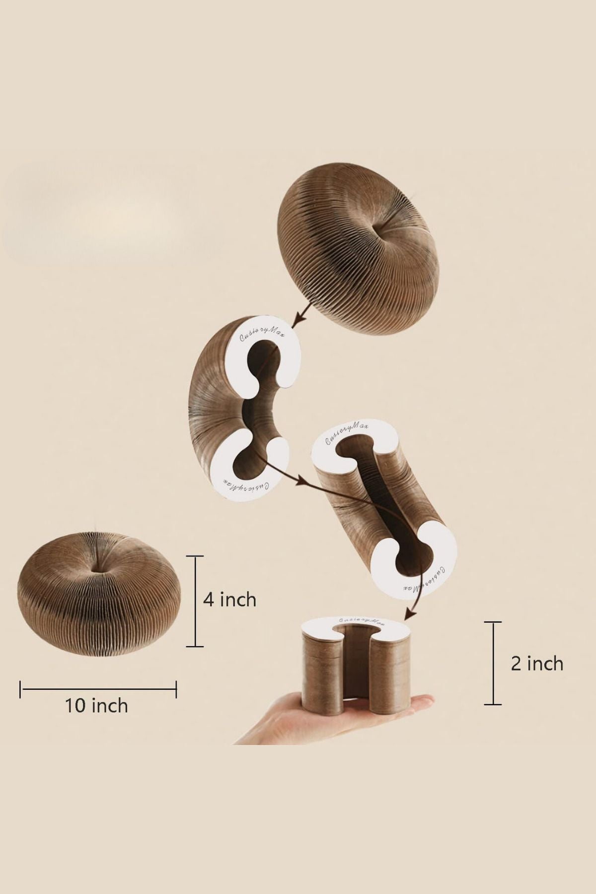 Kedi Tırmalama Oyuncağı – Sihirli Akordeon Kedi Oyuncağı, Çıngıraklı Tırmalama Panosu