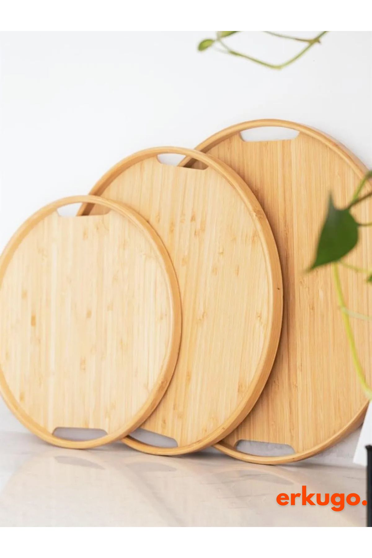 Bambu İskandinav Tepsi Seti, Yuvarlak
