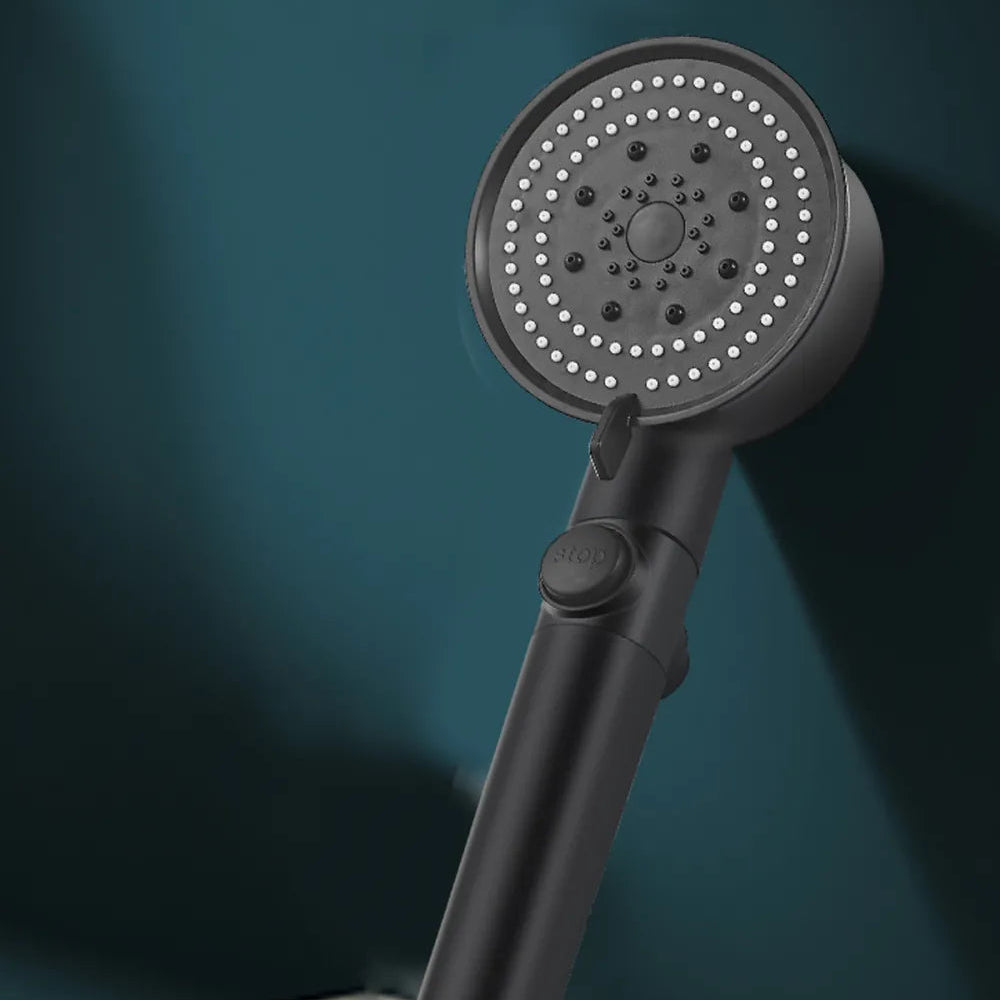 Siyah Duş Başlığı Seti, Düğmeli