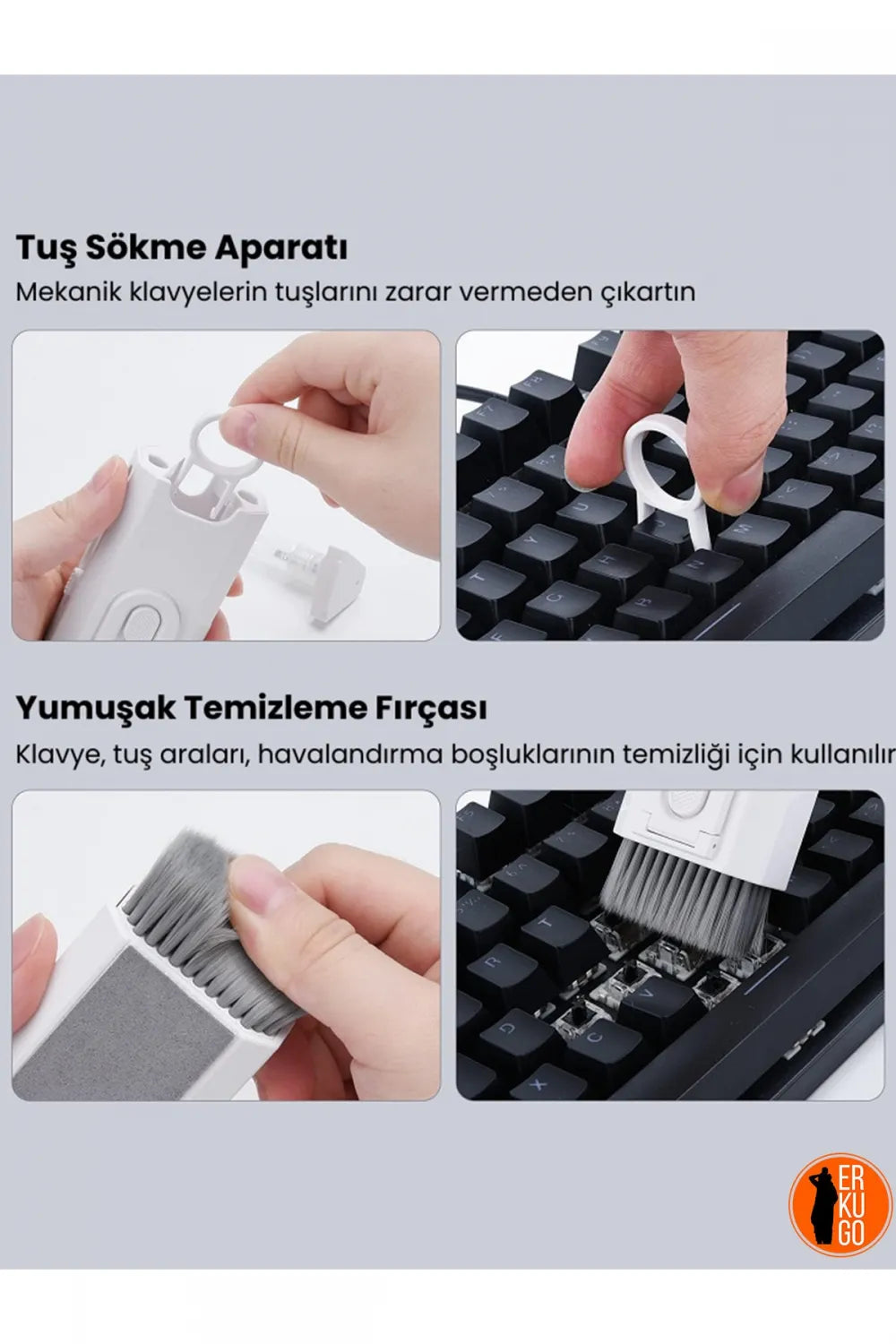 8 Fonksiyonlu Telefon Temizleme Kiti ve Standı