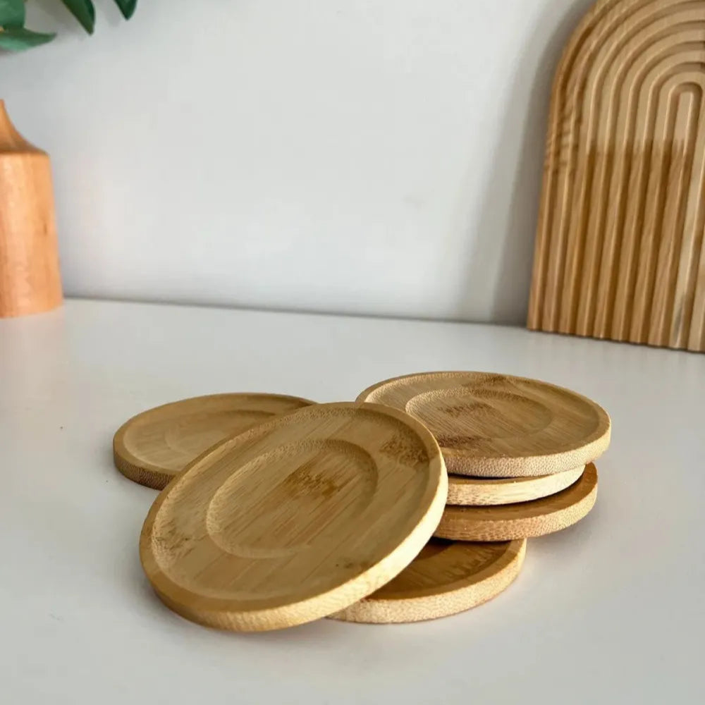Bamboo Tea Coaster, Set of 6