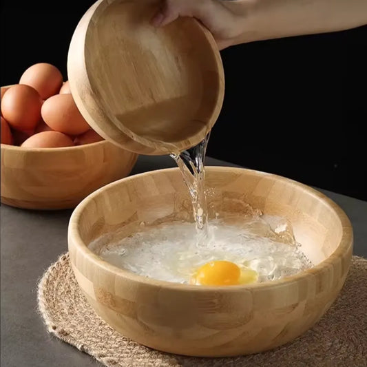 Bambu İskandinav Salata Kasesi, 3'ü Set