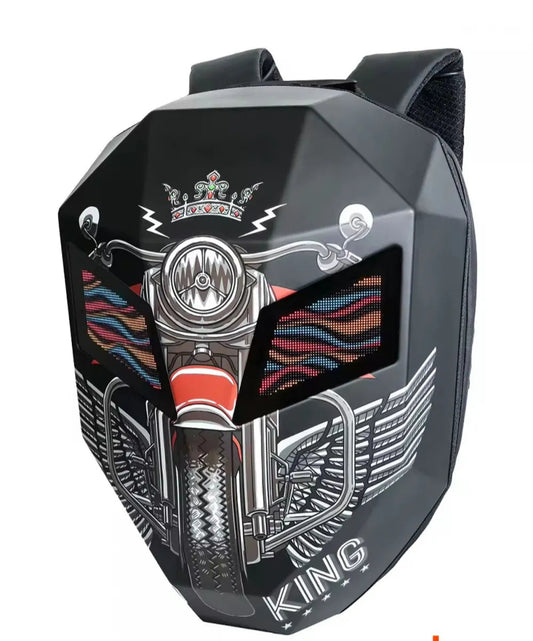 Road King Led Eyes Backpack, Black, Helmet Bag