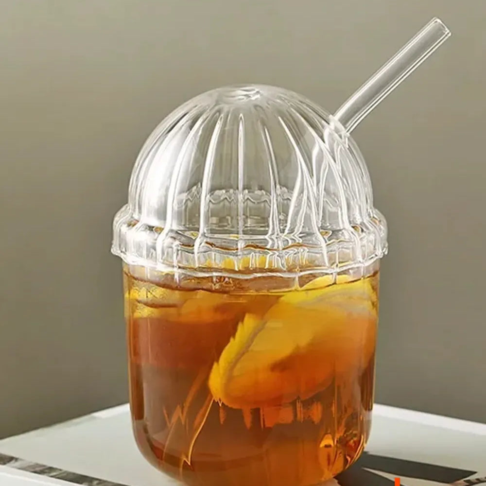 Mocha Sunum Bardağı, Cam Kapaklı, Borosilikat