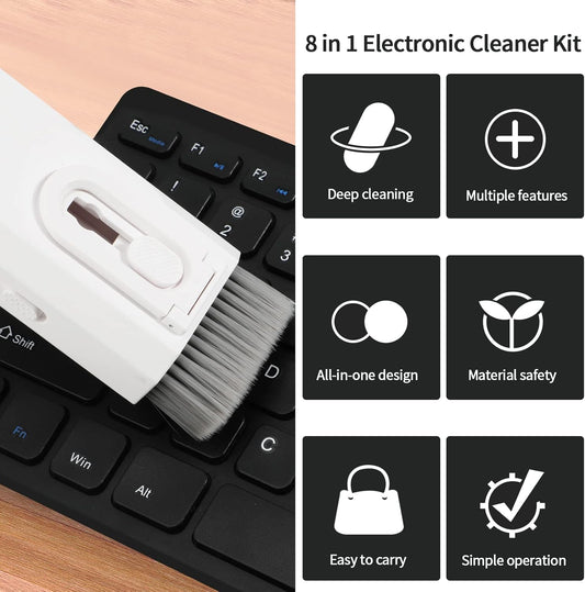 8 Fonksiyonlu Telefon Temizleme Kiti ve Standı