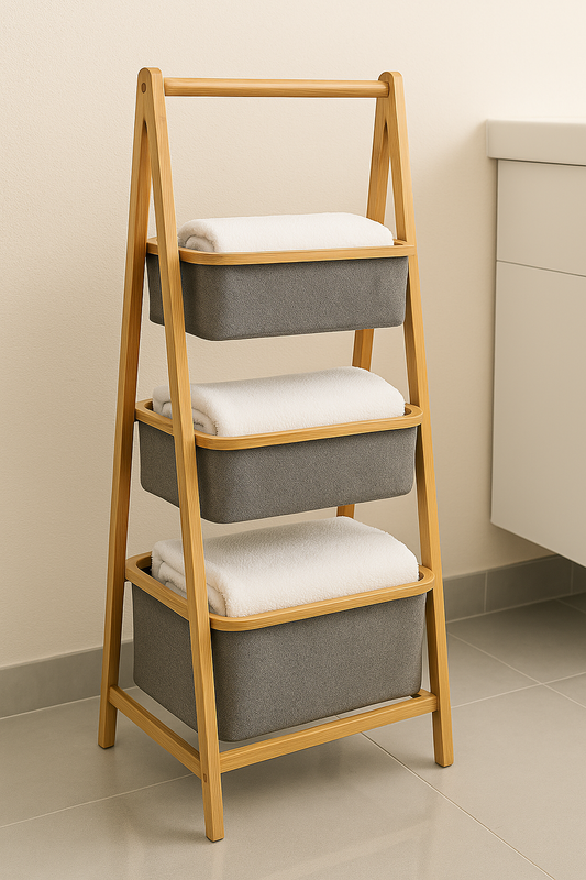 Bamboo 3-Layer Basket, Laundry Basket, Vegetable Basket, Toy Basket