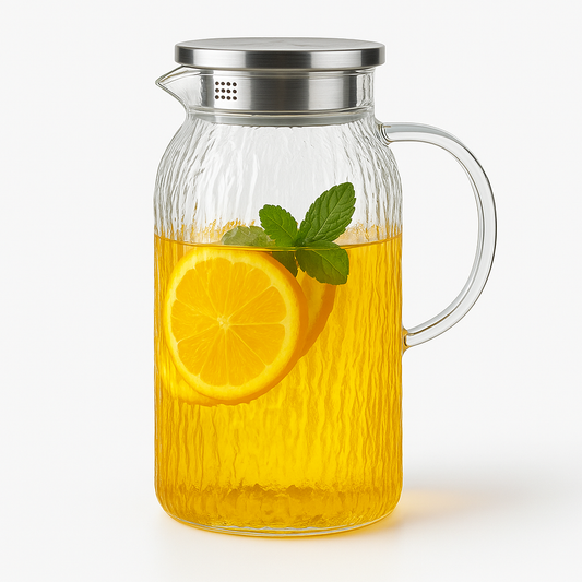 Icejug Glass Jug, Teapot, Borosilicate, With Strainer