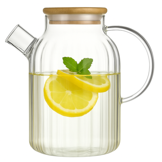 Lemonade Glass Pitcher, Teapot, Borosilicate, With Strainer