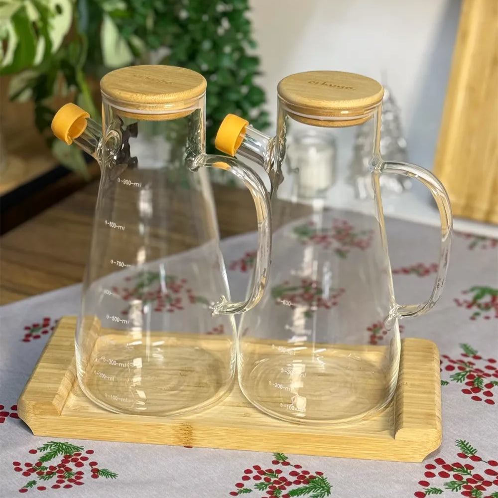 Bambu Dikey Tepsi Seti, Bambu Kulplu, 2'li Set