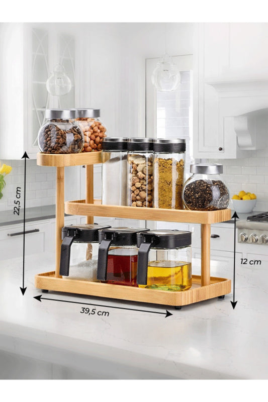 Bambu Soft Stand 3 Katlı | Doğal Bambu Organizer | Şık ve Dayanıklı Çok Amaçlı Stand