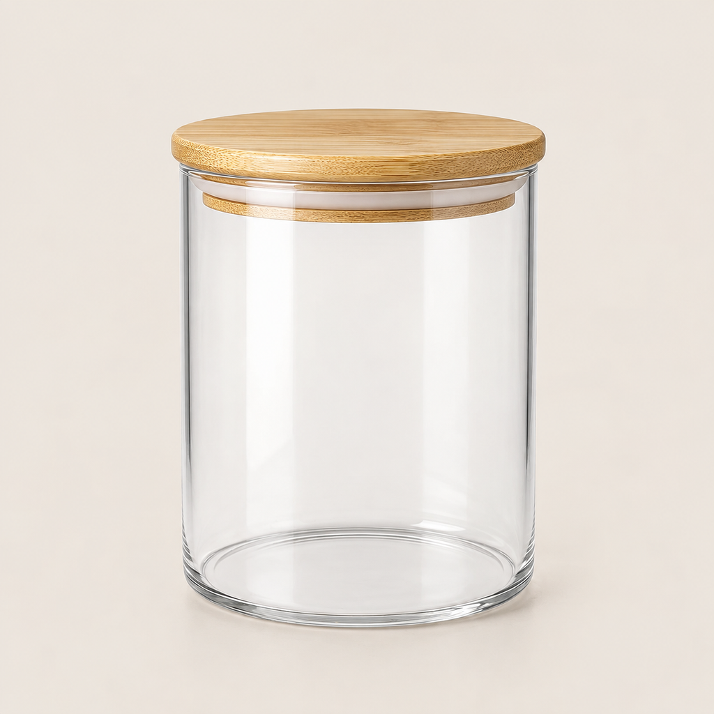 Borosilicate Glass Candle Holder, 10cm x 10cm Cylinder
