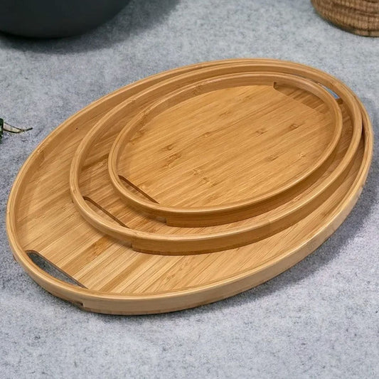 Bambu İskandinav Tepsi Seti, Oval