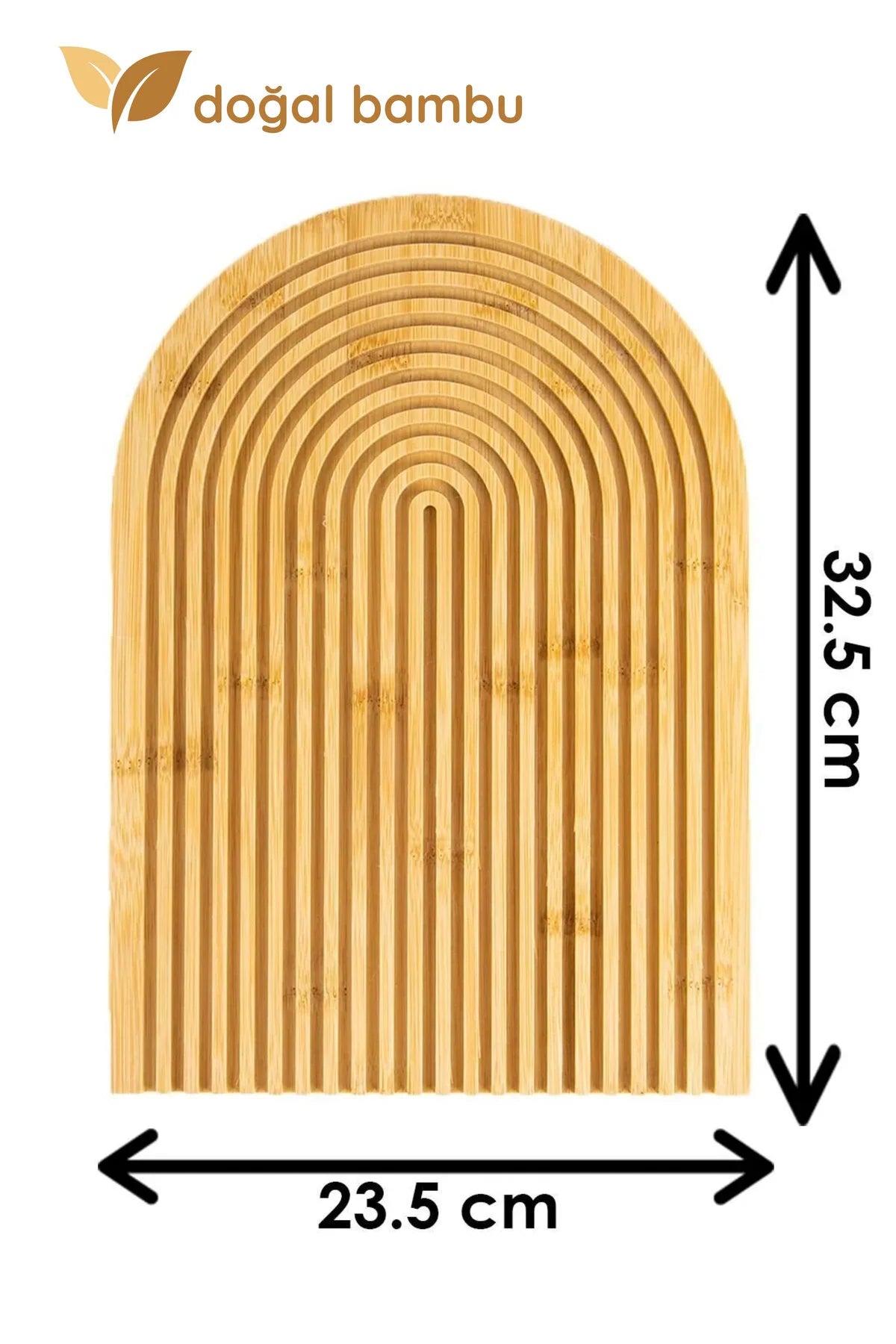 Top Ayaklı, Dalgalı Desenli Oval Tabak (23x33 cm)