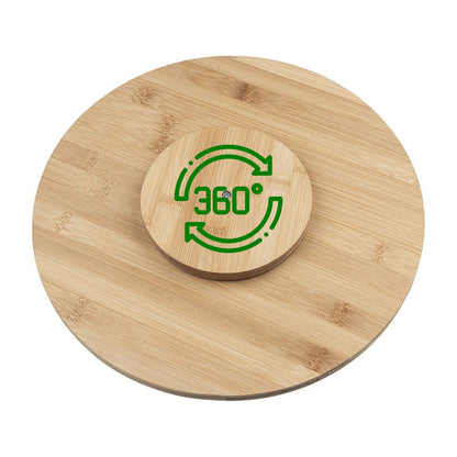 Bamboo Spice Stand, 360° Rotatable, 2 Tiers