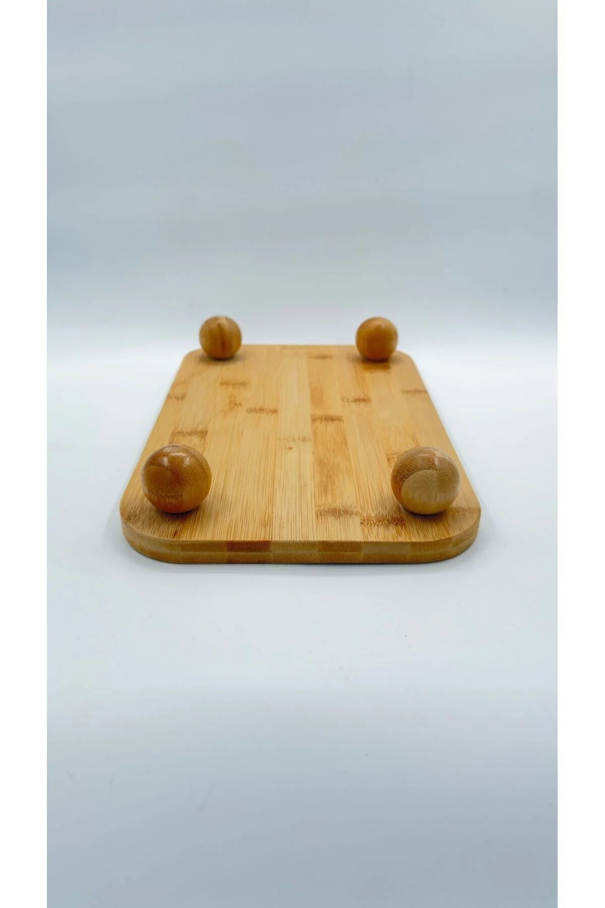 Bambu Top Ayaklı Dikdörtgen Düz Stant, Bambu Sunumluk (30x20)