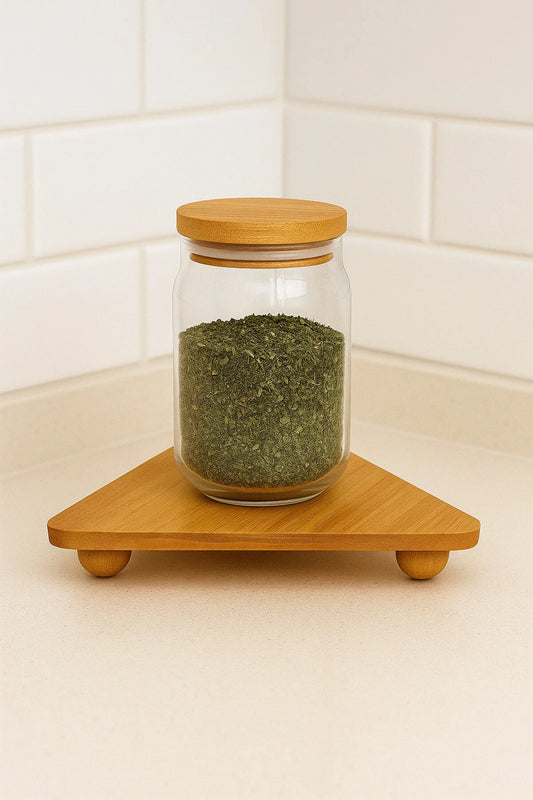 Bambu Top Ayaklı Üçgen Stant, Sunum Tahtası (18x34)