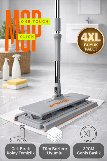 One Touch Mop, Otomatik Bez Kilitleme Mekanizmalı Kolay Mop
