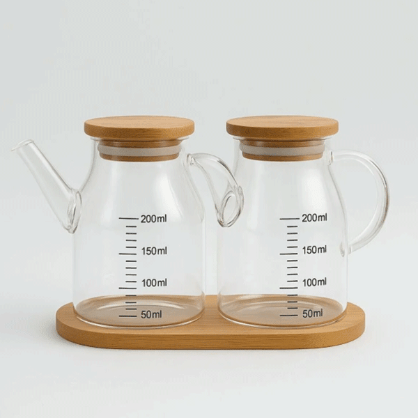 2'li Mini Yağdanlık ve Sosluk Seti 200ml - erkugo. dekoratif, işlevsel.