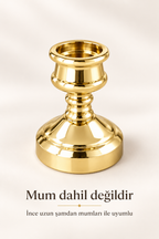 Şamdan Mumluk 2,3 cm Çap Mum Uyumlu Dekoratif Mum Tutucu