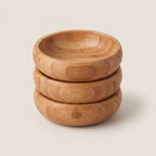 3’lü Bambu Oval Kase Seti 9x9cm - erkugo. dekoratif, işlevsel.