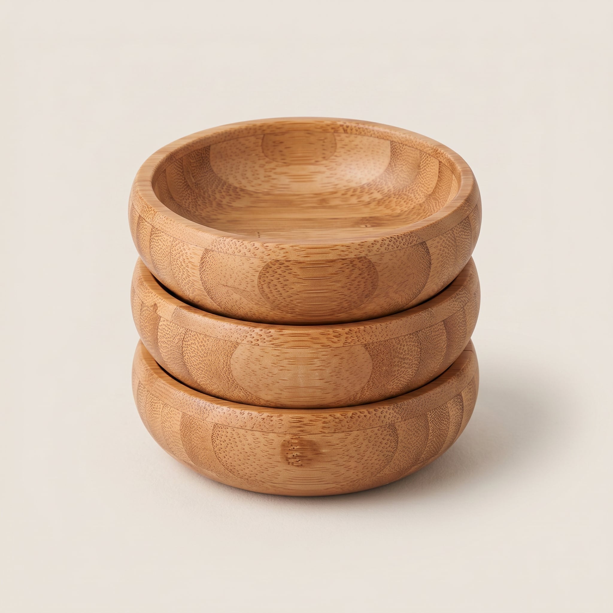 3’lü Bambu Oval Kase Seti 9x9cm - erkugo. dekoratif, işlevsel.