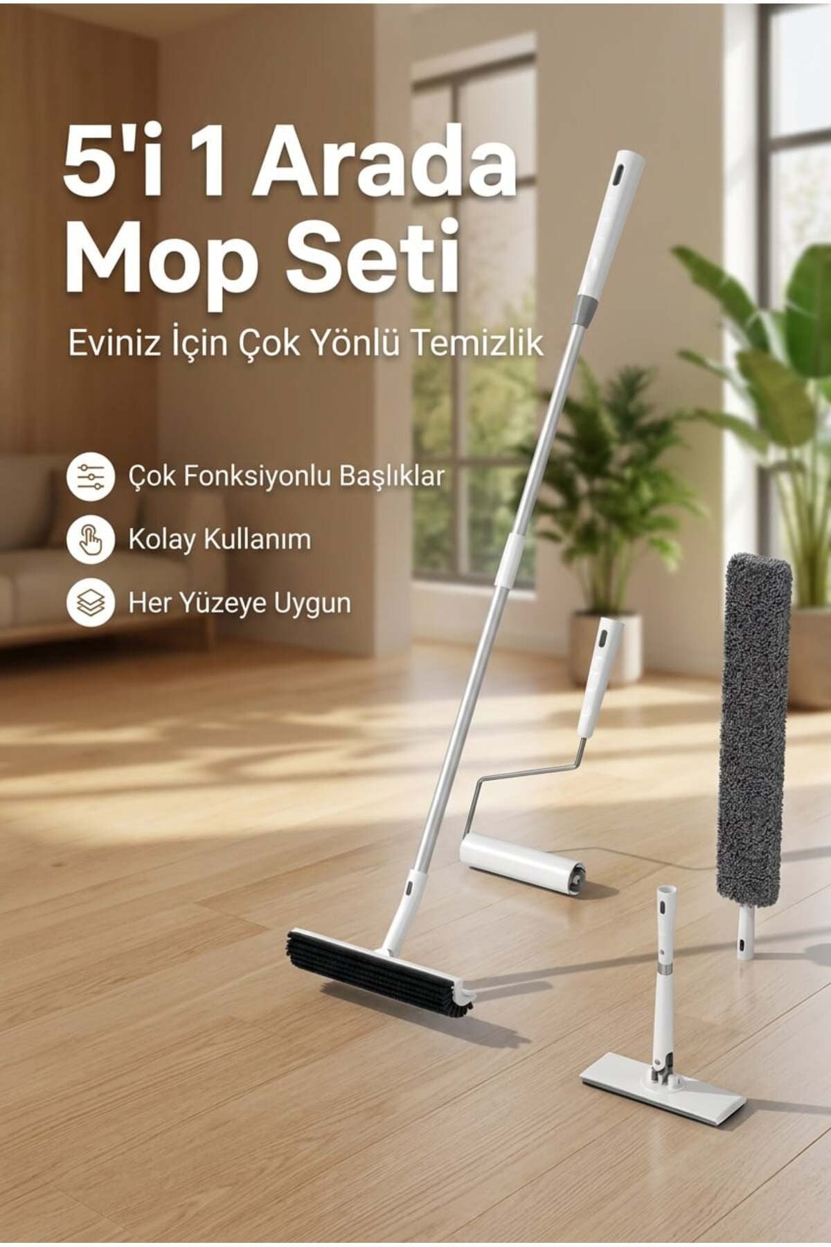 5'i 1 Arada Pratik Temizlik Seti - erkugo. dekoratif, işlevsel.