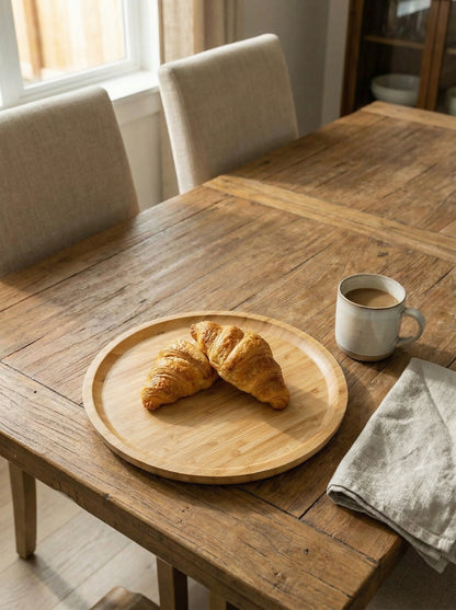 Bambu Yuvarlak Servis Tabağı  20x20cm