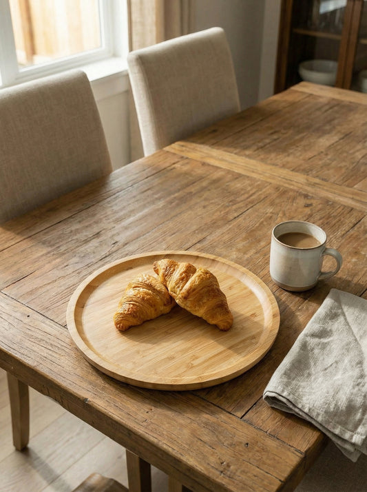 Bambu Yuvarlak Servis Tabağı  20x20cm