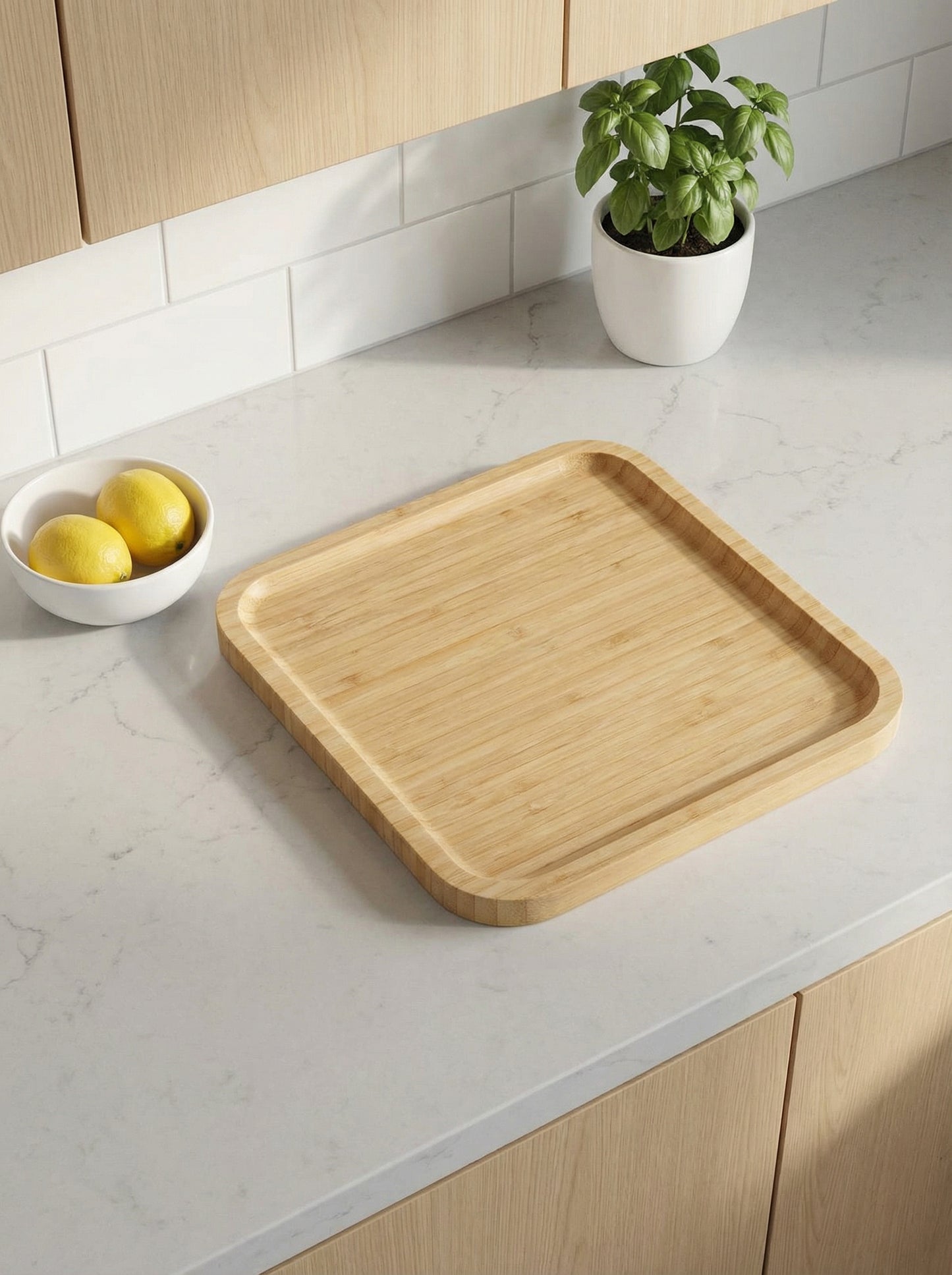 Bambu Kare Servis Tabağı 20x20cm