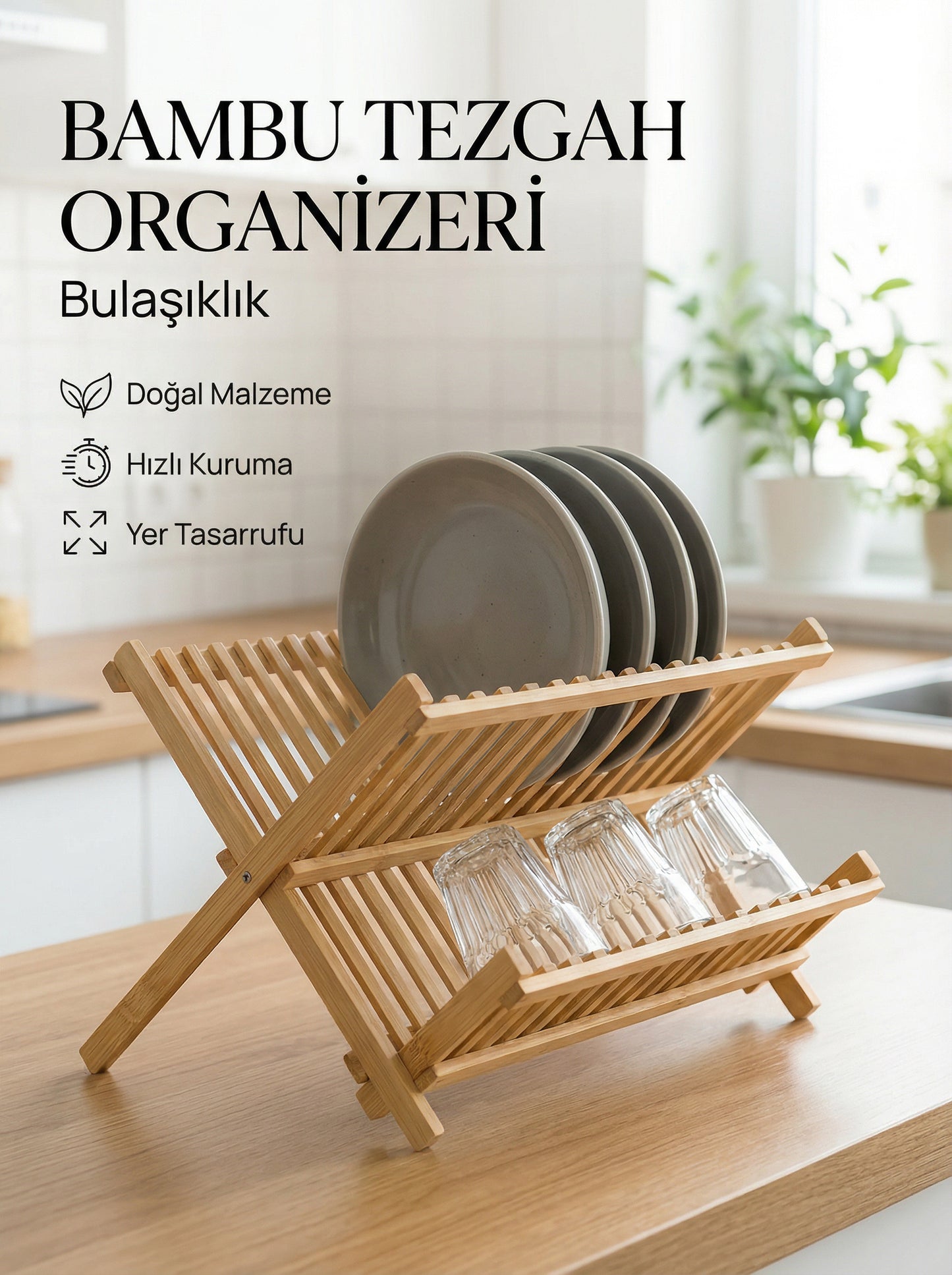 Bambu Tezgah Organizeri, Bambu Bulaşıklık