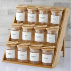 Bambu Baharat Standı, Katlanır Ayaklı, 3 Katlı - erkugo. dekoratif, işlevsel.