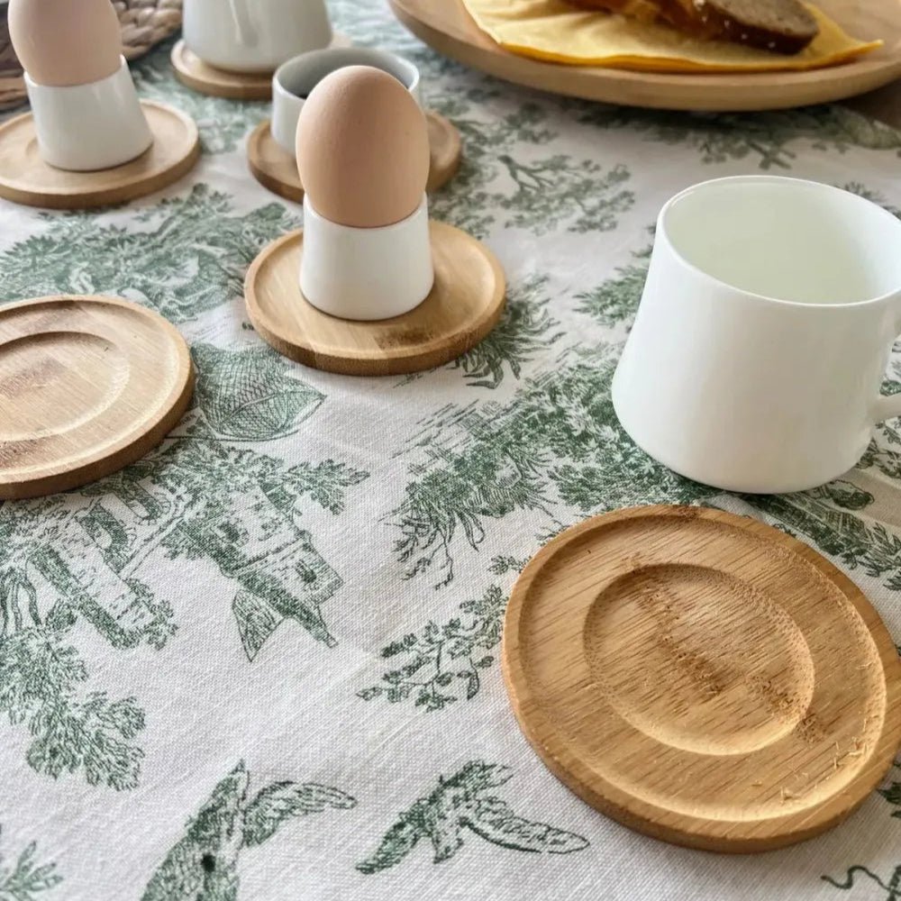Bambu Çay Bardağı Altlığı, 6'lı Set - erkugo. dekoratif, işlevsel.