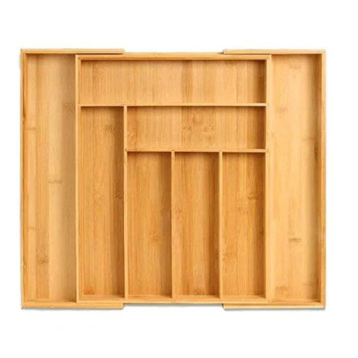 Bambu Çekmece Organizeri, Kaşıklık, 6 - 8 Bölmeli - erkugo. dekoratif, işlevsel.