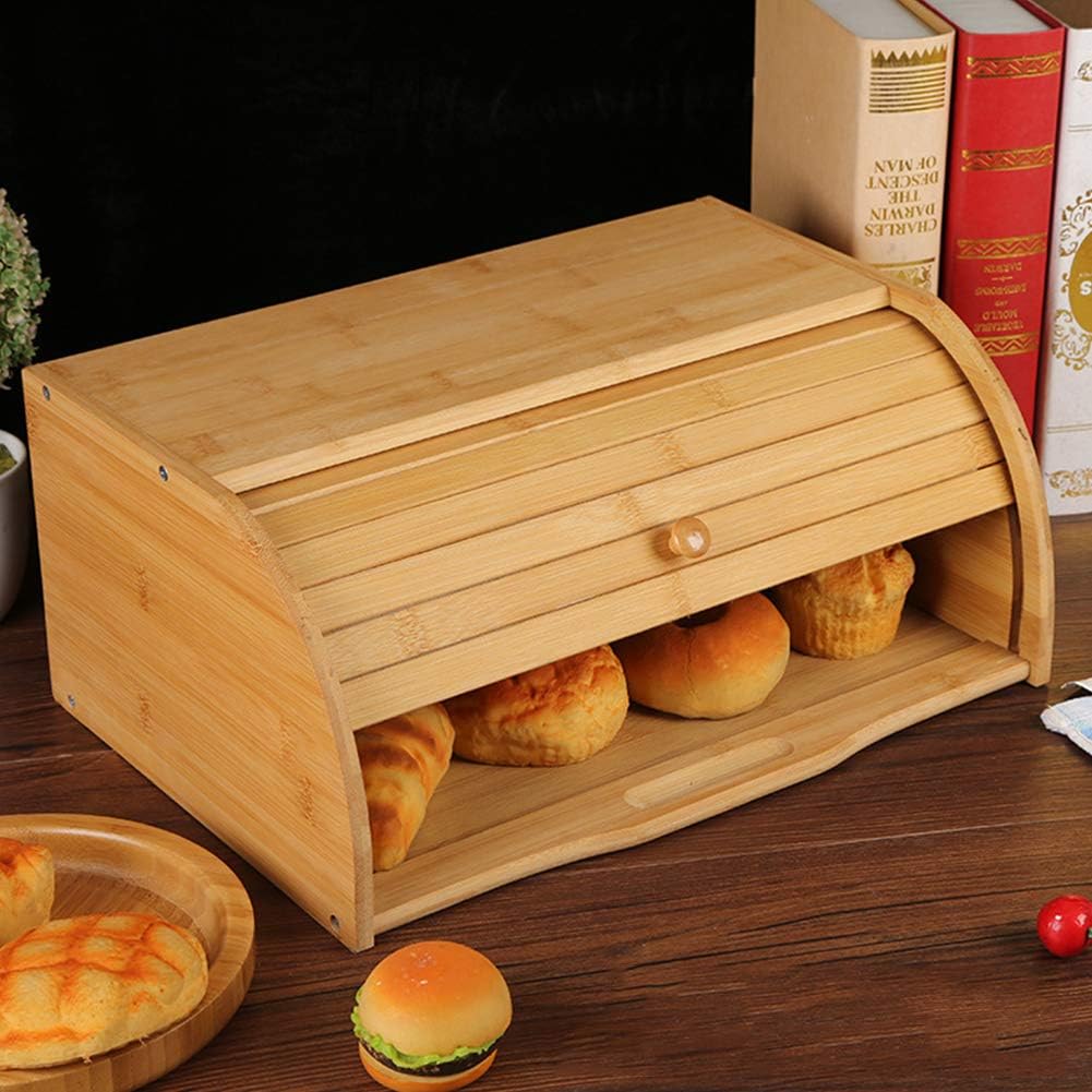 Bambu Ekmek Saklama Kutusu, Sürgü Kapaklı - erkugo. dekoratif, işlevsel.