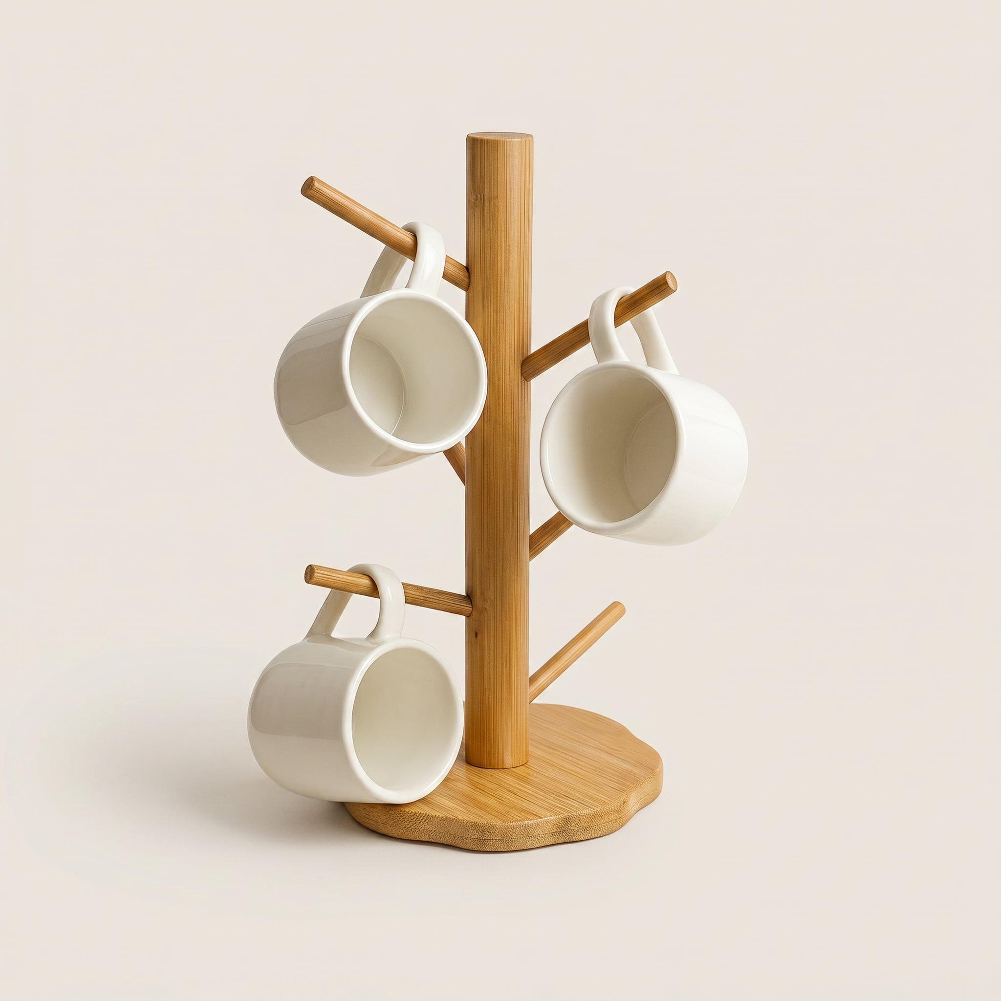 Bambu Fincan Askılığı, Bardaklık (35CM) - erkugo. dekoratif, işlevsel.