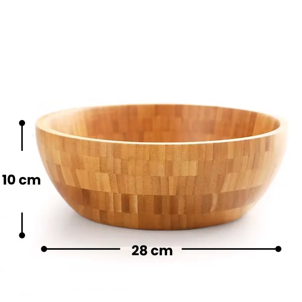 Bambu İskandinav Salata Kasesi, 3'lü Set - erkugo. dekoratif, işlevsel.