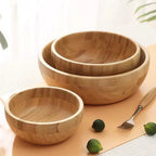 Bambu İskandinav Salata Kasesi, 3'lü Set - erkugo. dekoratif, işlevsel.