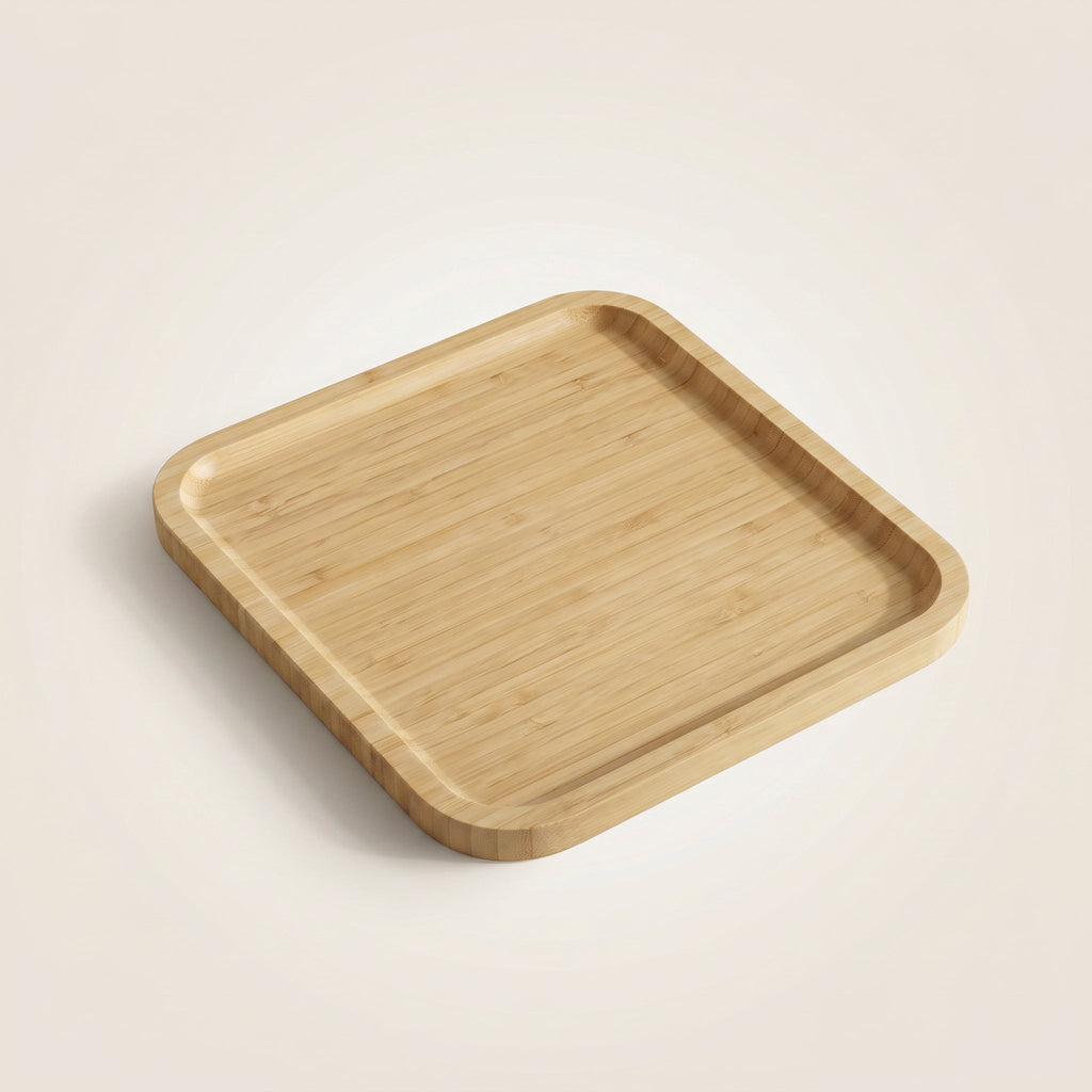 Bambu Kare Servis Tabağı 25x25cm - erkugo. dekoratif, işlevsel.