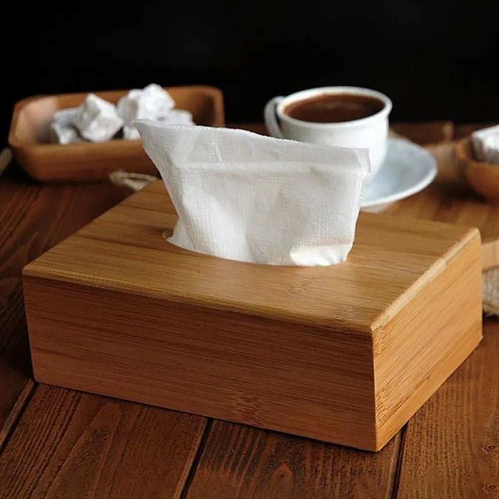 Bambu Peçete Kutusu, Masa Peçetelik Kutusu - erkugo. dekoratif, işlevsel.