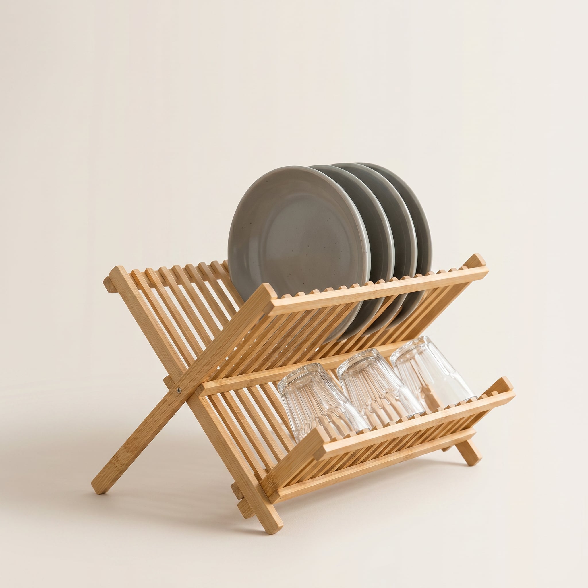 Bambu Tezgah Organizeri & Bulaşıklık (43 x 34 cm) - erkugo. dekoratif, işlevsel.