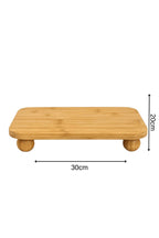 Bambu Top Ayaklı Dikdörtgen Düz Stant, Bambu Sunumluk (30x20) - erkugo. dekoratif, işlevsel.