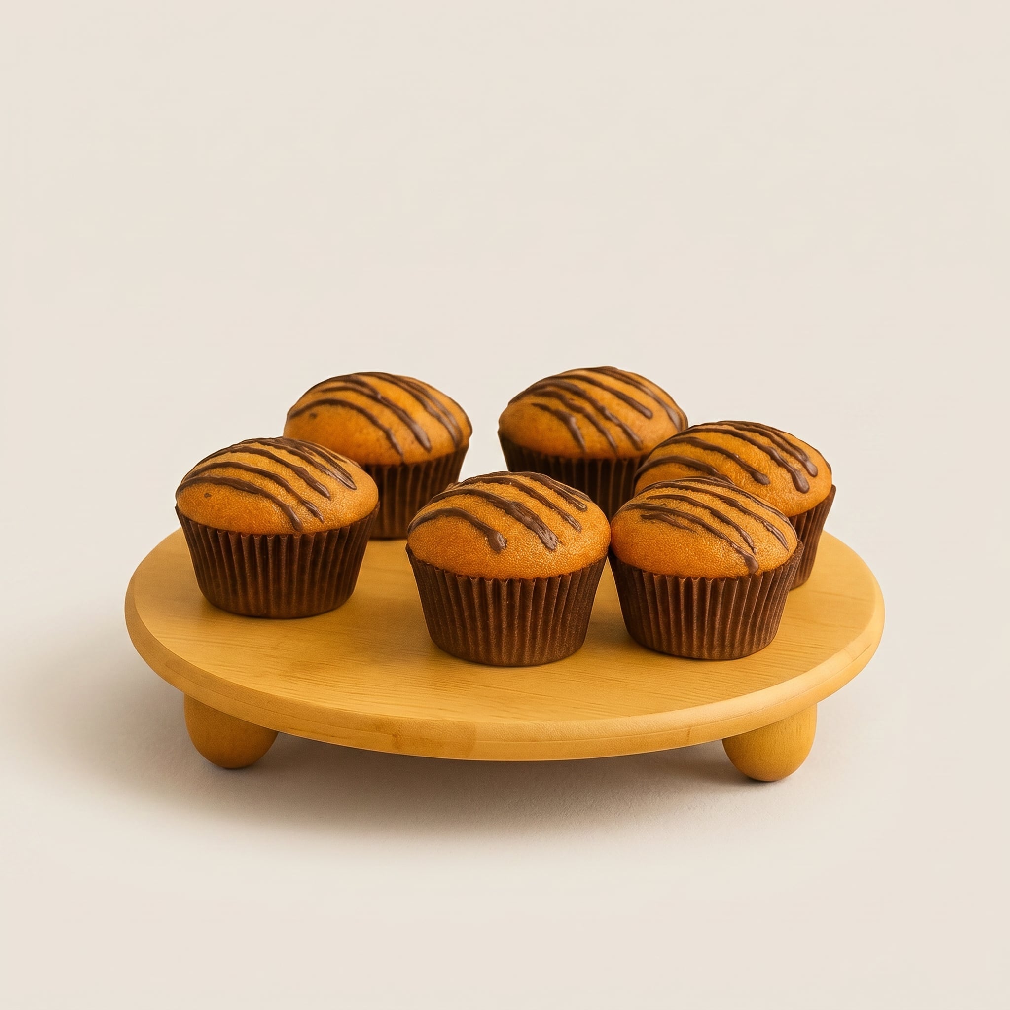 Bambu Top Ayaklı Oval Sunum Standı, Yuvarlak Sunum Tabağı (24CM) - erkugo. dekoratif, işlevsel.