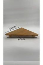 Bambu Top Ayaklı Üçgen Stant, Bambu Sunumluk (21x40) - erkugo. dekoratif, işlevsel.