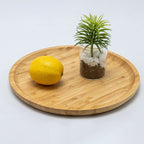 Bambu Yuvarlak Servis Tabağı 20x20cm - erkugo. dekoratif, işlevsel.