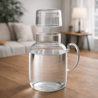 Bardaklı Borosilikat Cam Sürahi Seti – 1.5 Lt | Kulplu, Isıya Dayanıklı, Modern Tasarım - erkugo. dekoratif, işlevsel.