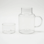 Borosilikat Cam Başucu Sürahi ve Bardak – 2'si 1 Arada Kapaklı Tasarım 600ml - erkugo. dekoratif, işlevsel.
