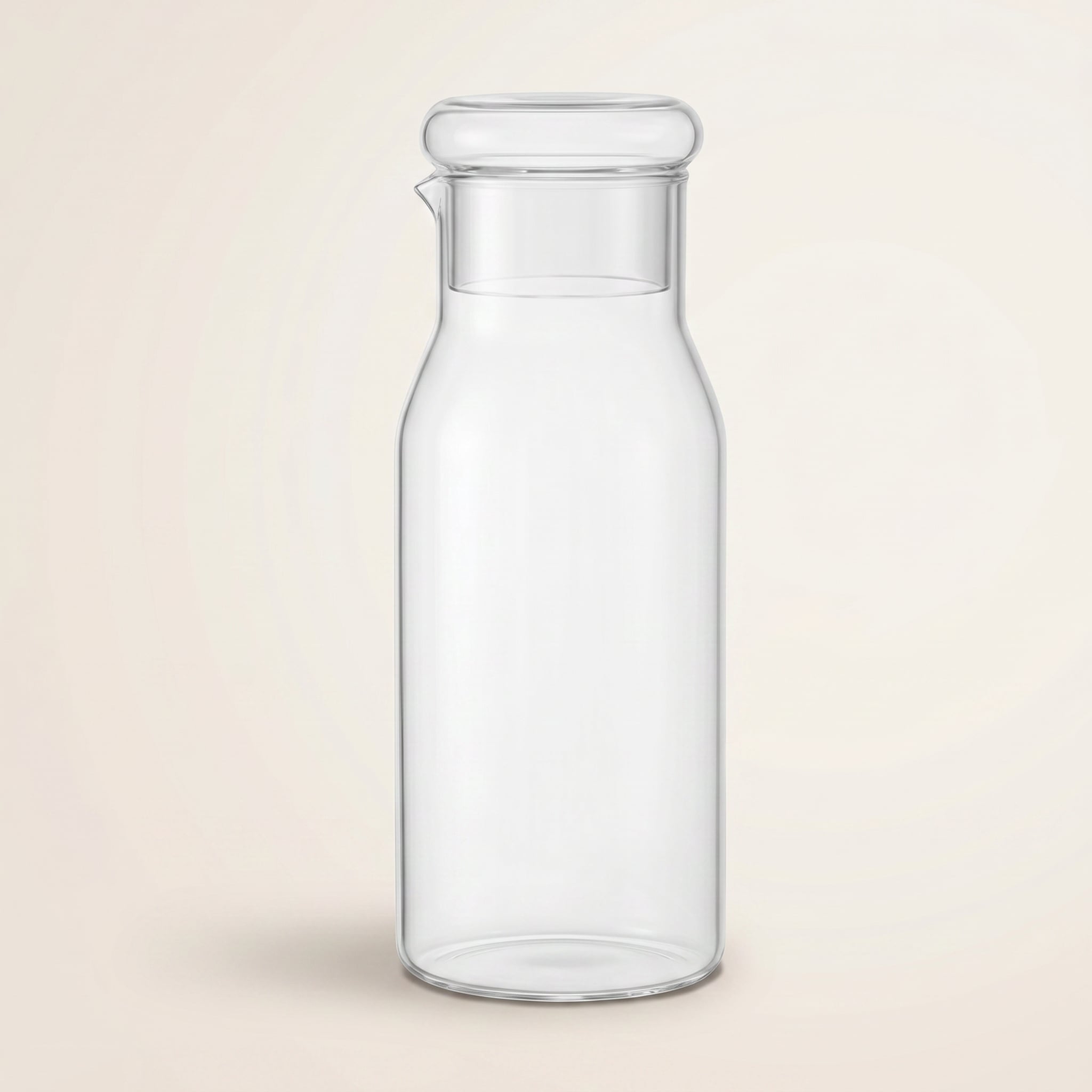 Borosilikat Cam Sürahi/Karaf 950ml Şeffaf Başucu Sürahisi - erkugo. dekoratif, işlevsel.