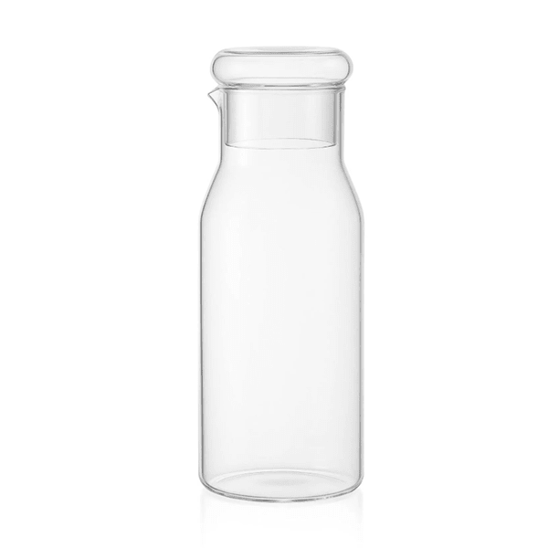 Borosilikat Cam Sürahi/Karaf 950ml Şeffaf Başucu Sürahisi - erkugo. dekoratif, işlevsel.