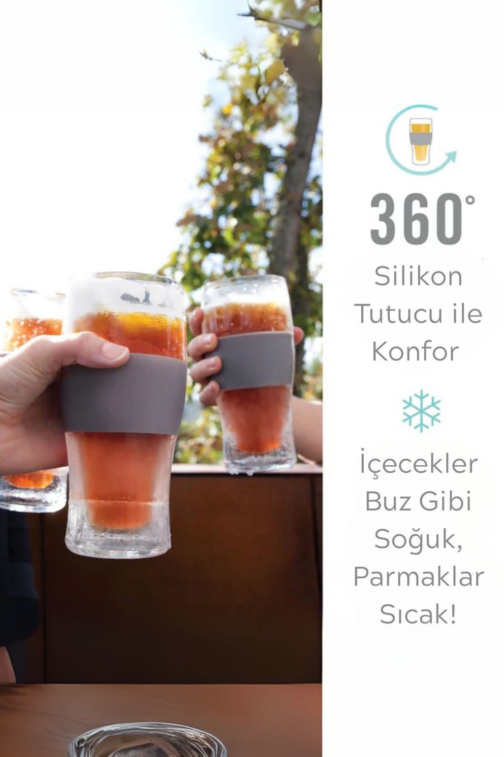 Buzz Bardak Soğutucu Jelli Dondurulabilir Bardak 470ml - erkugo. dekoratif, işlevsel.